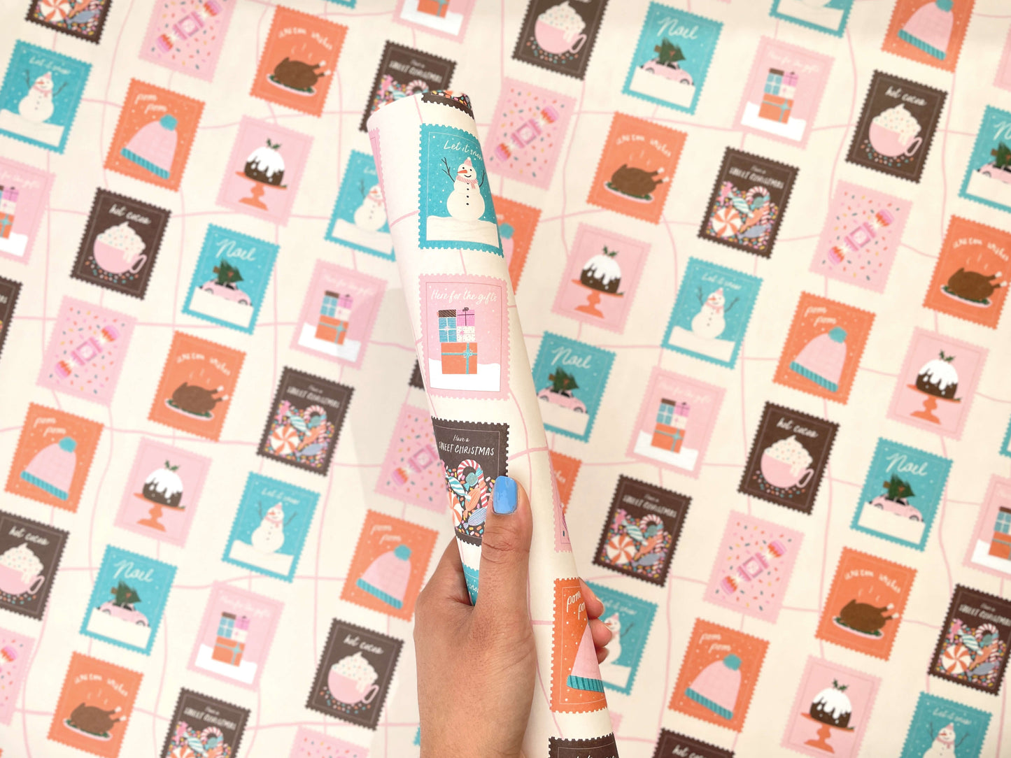 Snail Mail Christmas Wrapping Paper | Seasonal Gift Wrap | Wholesale