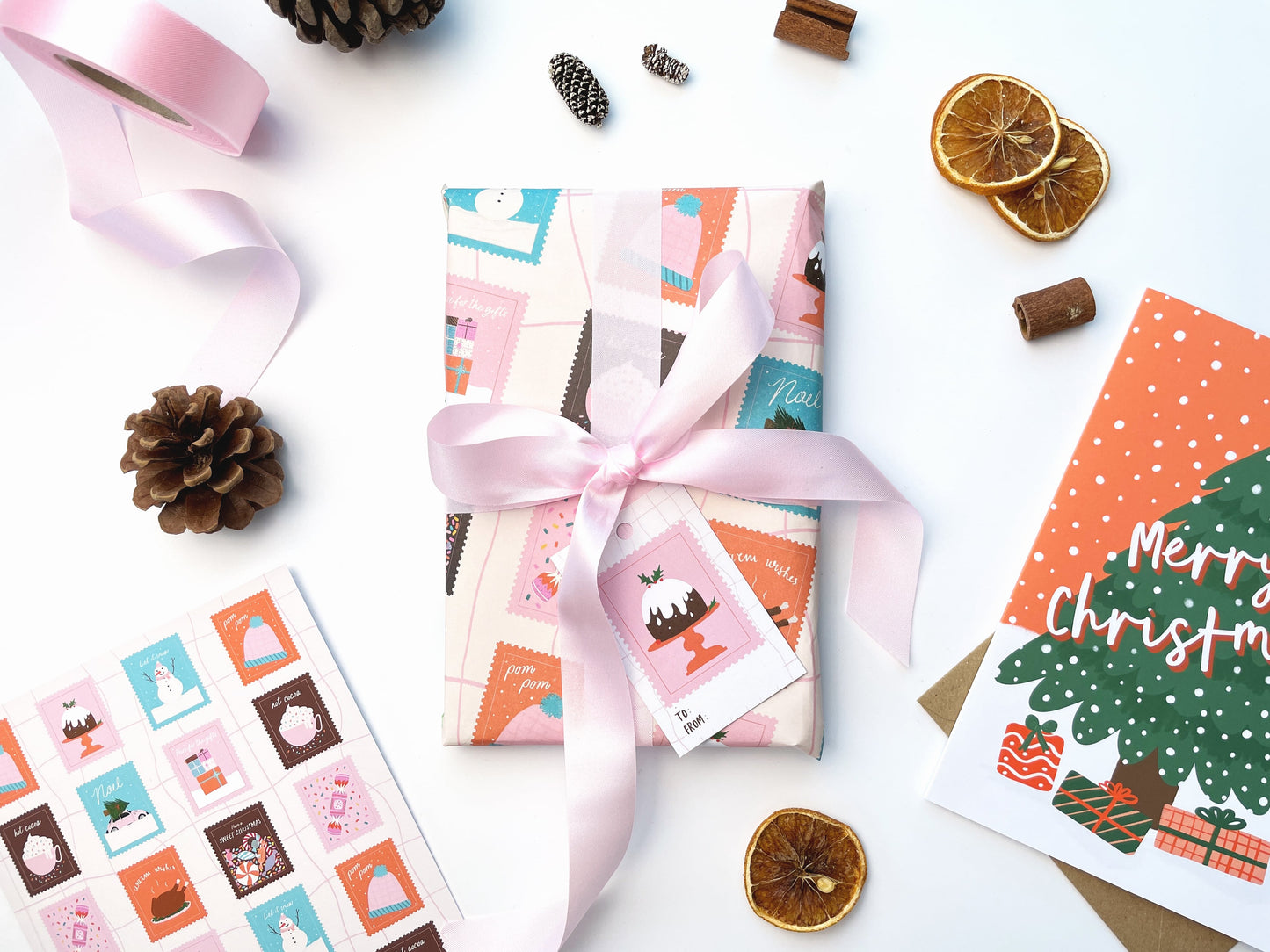 Snail Mail Christmas Wrapping Paper | Seasonal Gift Wrap | Wholesale