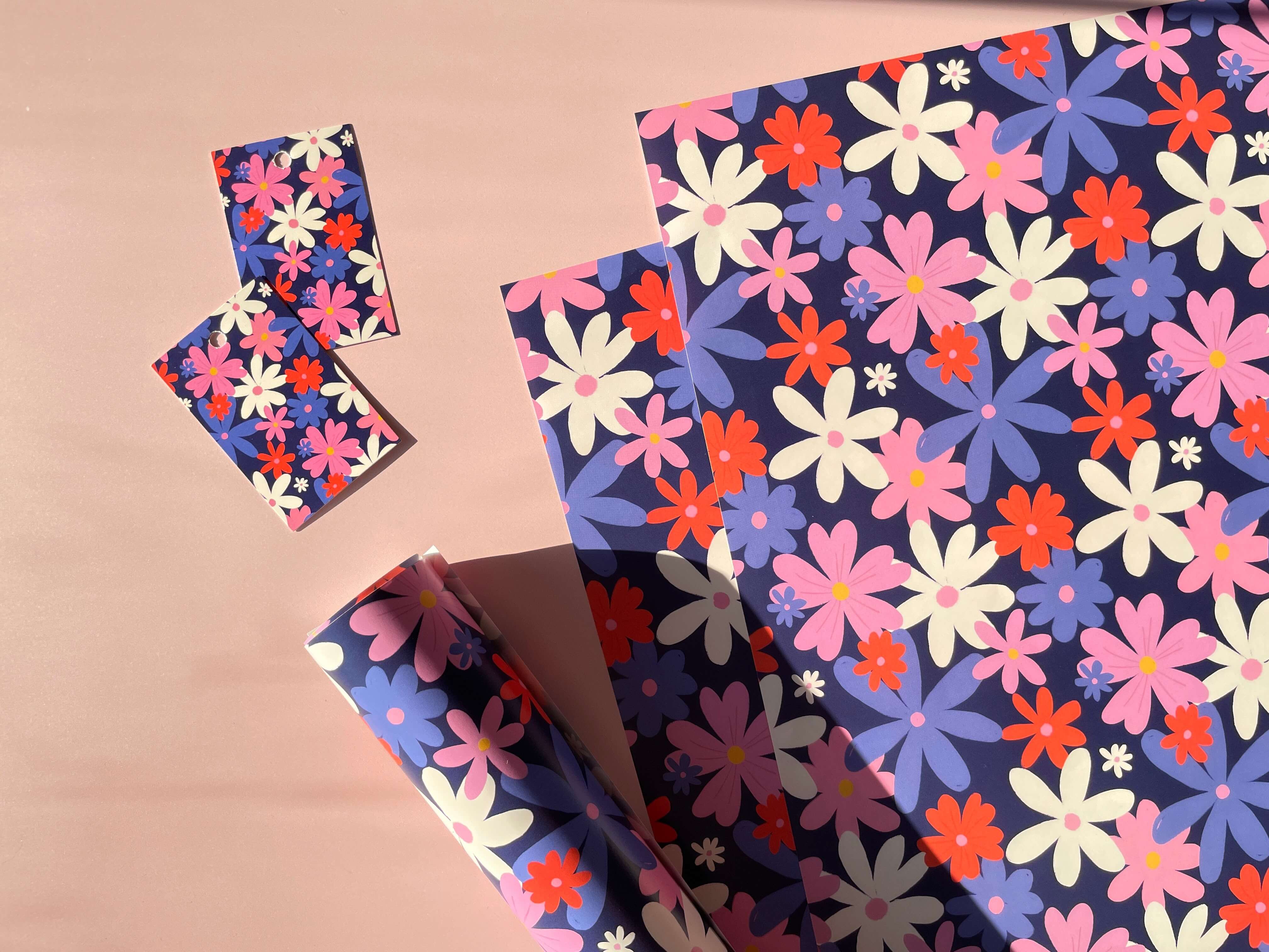  Potanro Flower Wrapping Paper Floral Wrap Matte Floral