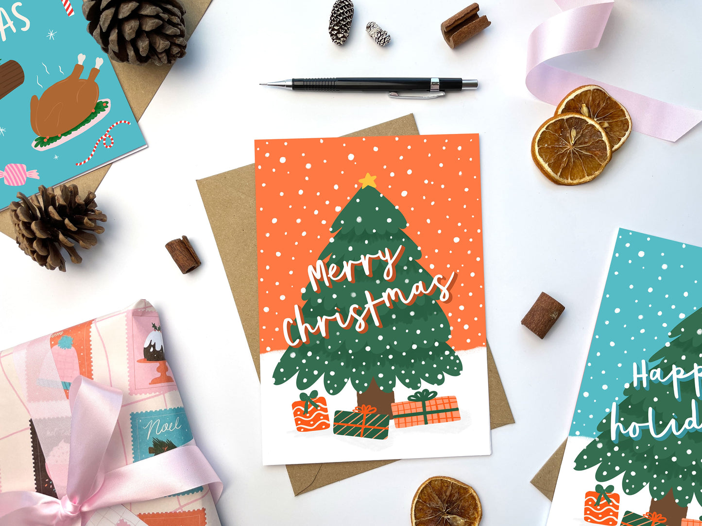 Merry Christmas Card | Holiday Card | Seasonal | Festive