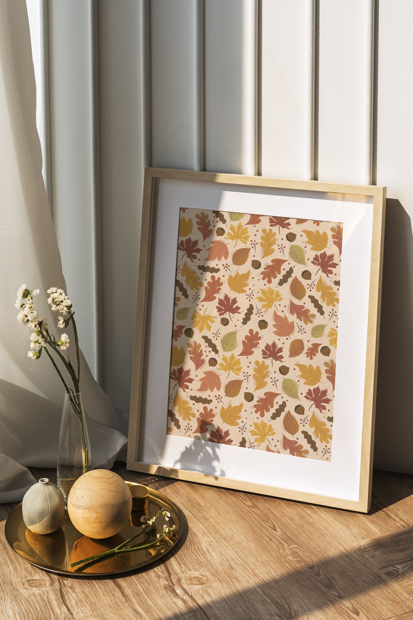 Autumn Leaves Pattern - Art Print