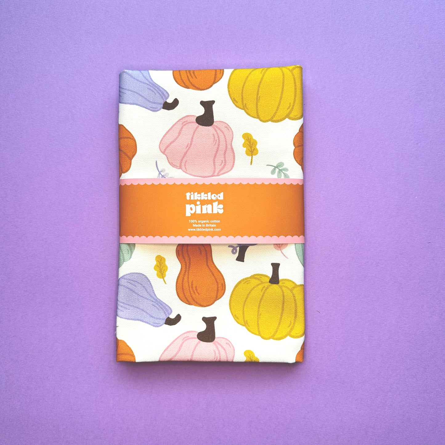 Pumpkins Tea Towel | Pastel Autumn Pumpkins Cotton Tea Towel