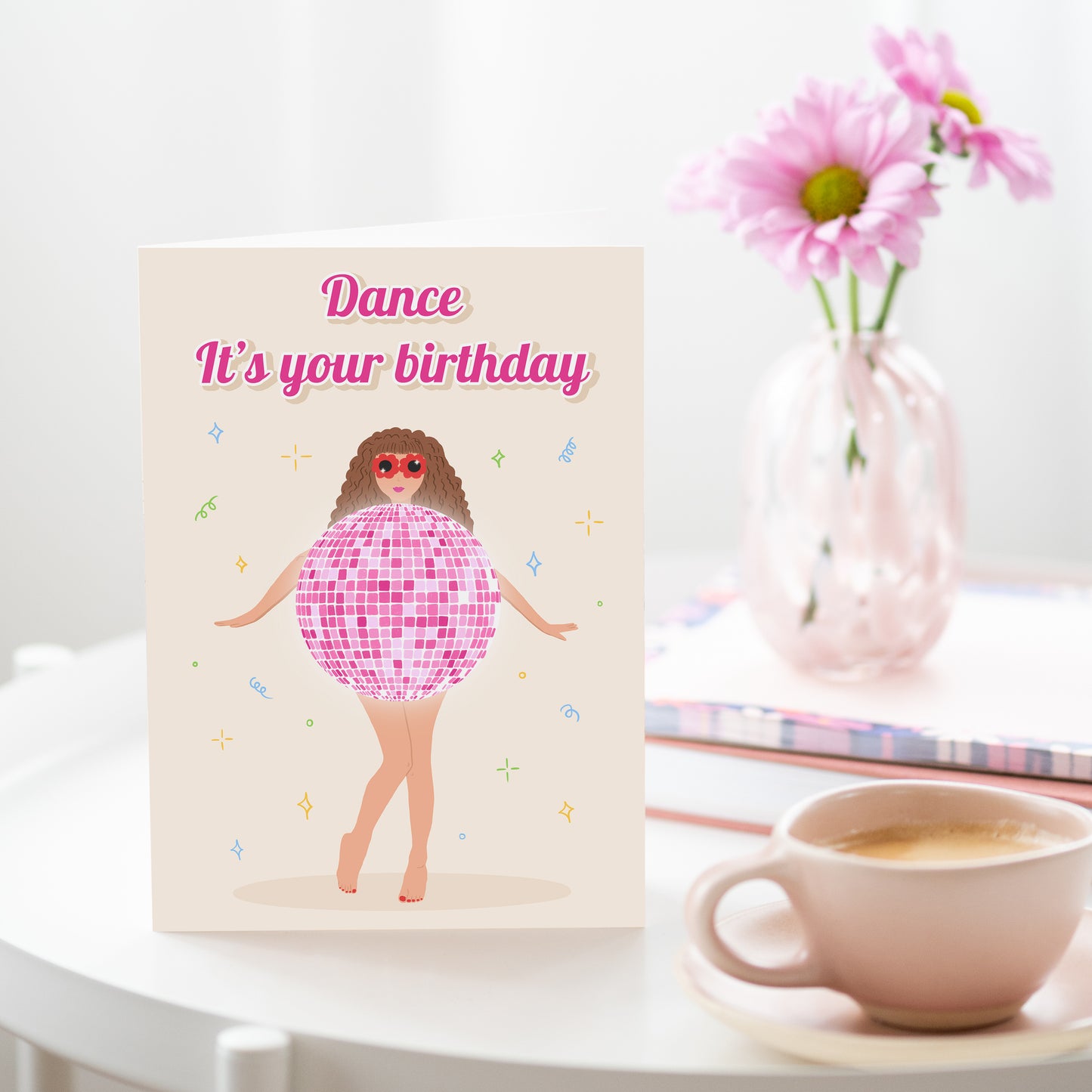 Dance It's Your Birthday | Birthday Card For Her | Disco Ball