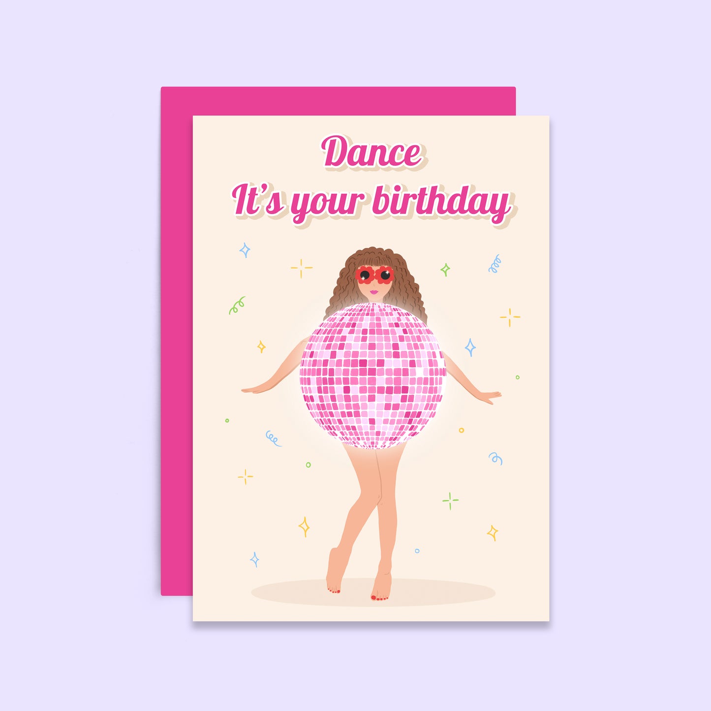 Dance It's Your Birthday | Birthday Card For Her | Disco Ball