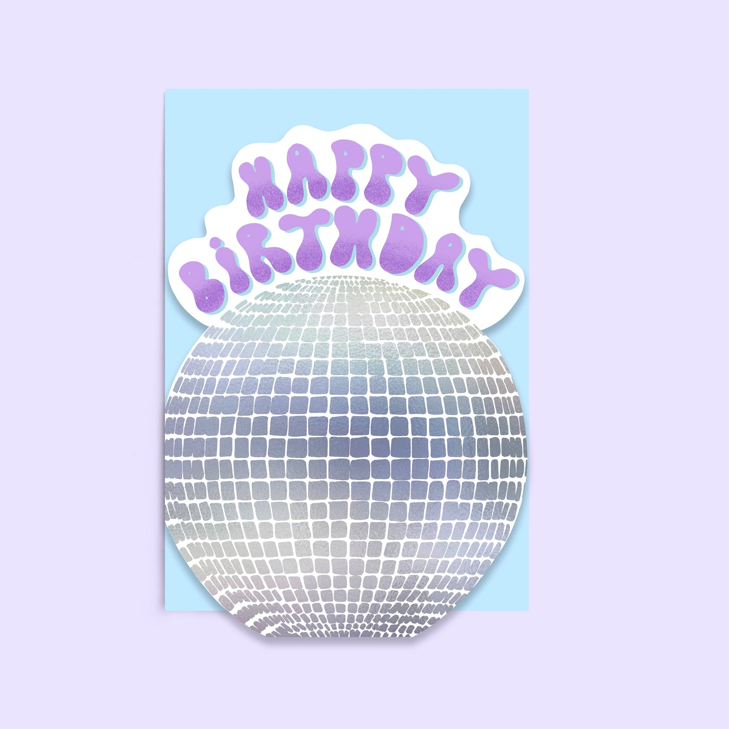 Disco Mirroball Birthday Card | Holographic Foil | Wholesale