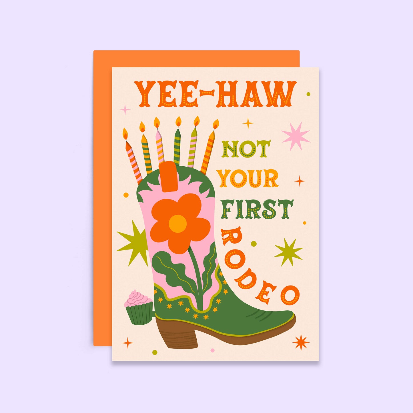 Western Cowgirl Boot Birthday Card | Not Your First Rodeo | Wholesale