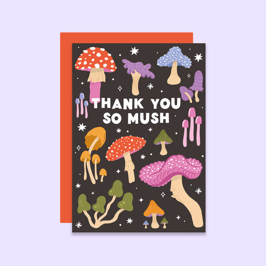 Thank You So Mush Card | Mushrooms Thank You Card