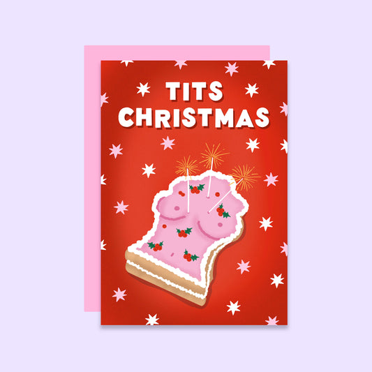 Tits Christmas Holiday Card | Funny Christmas Card