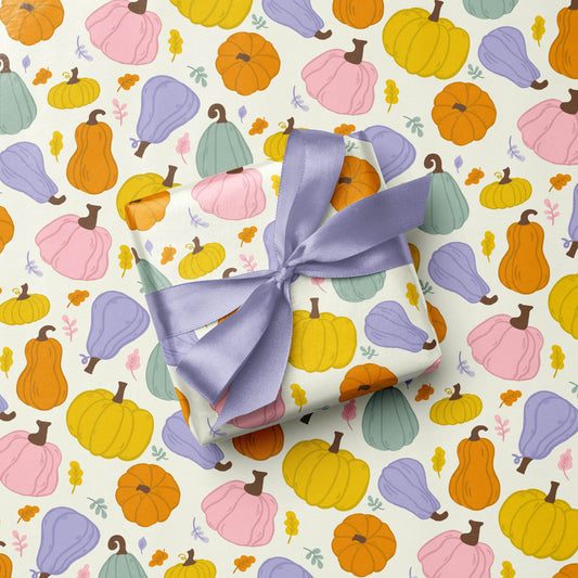 Pumpkins Autumn Wrapping Paper | Halloween | Flat Sheets