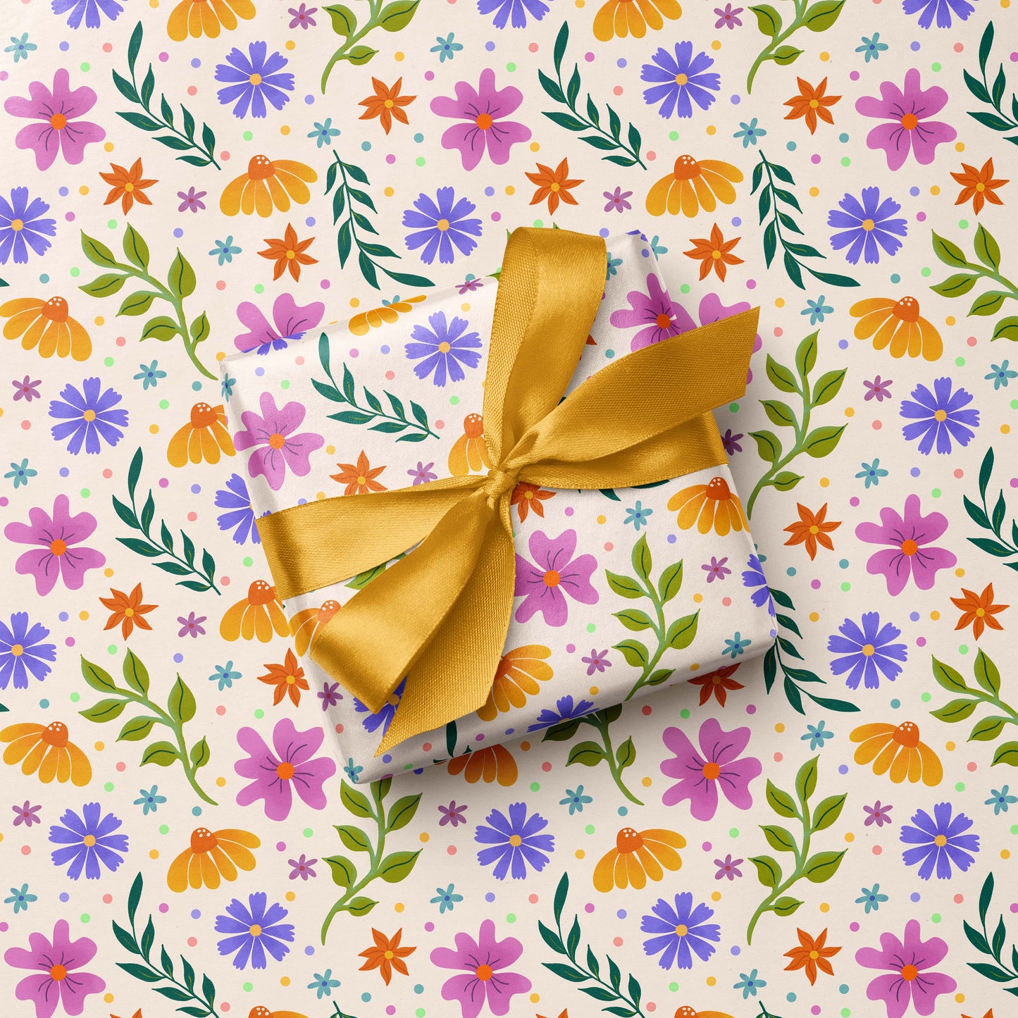 Ditsy Floral Gift Wrap Flat Sheets | Birthday Flowers Gift