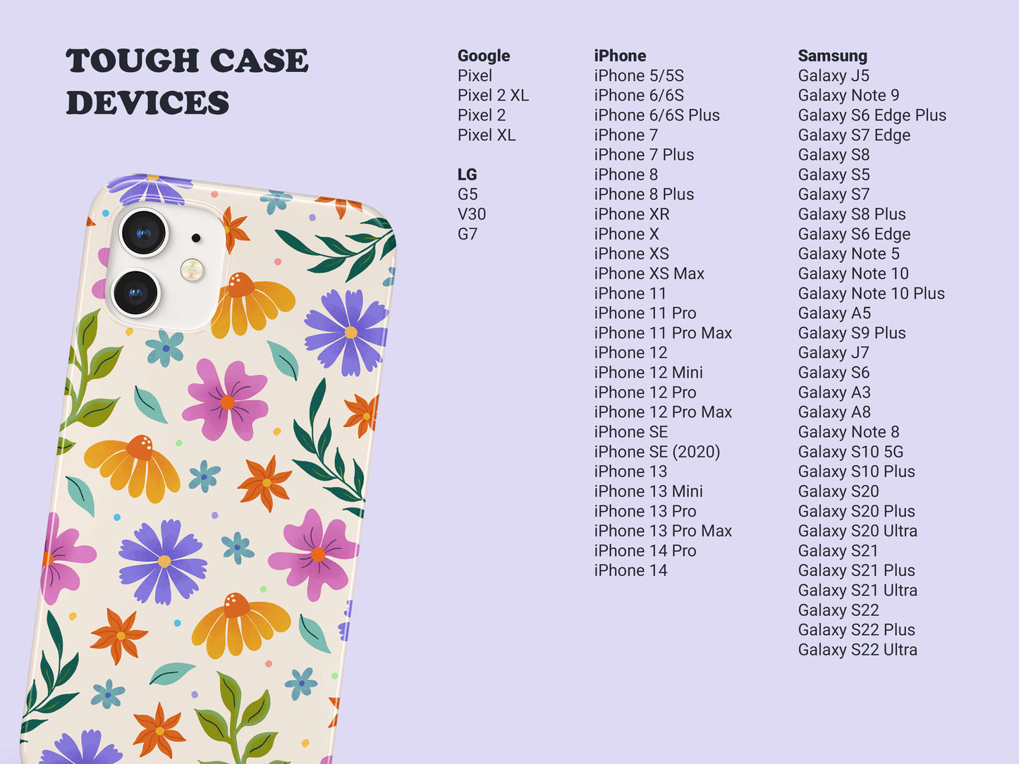 Flower Power Tough Phone Case