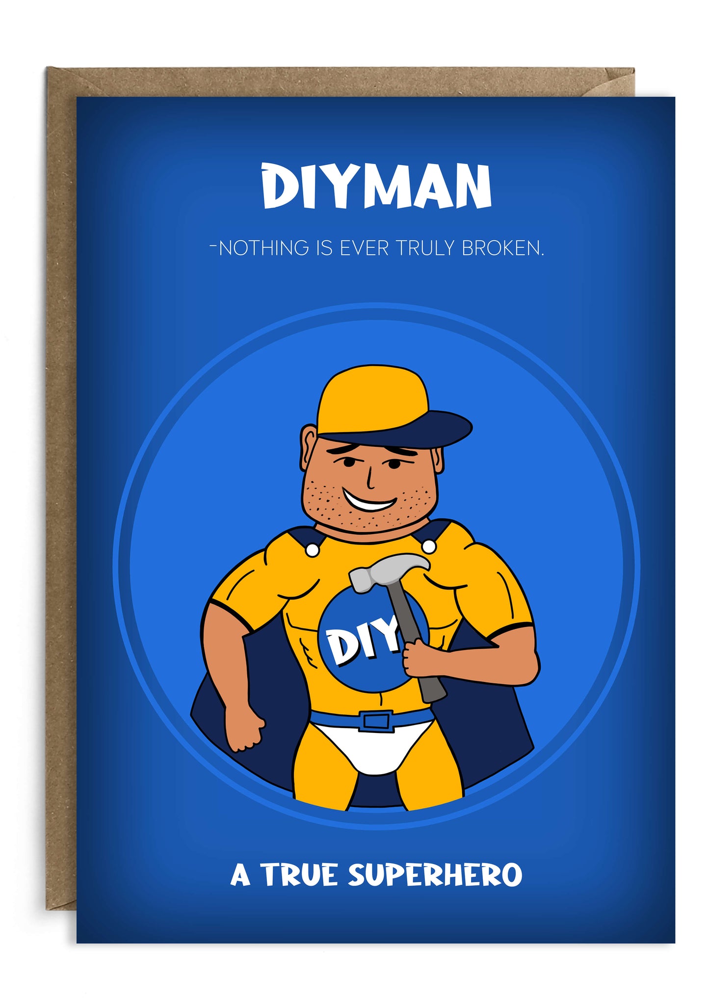 Funny Father's Day Card - DIYman - For Superhero Dads Who Can DIY Anything
