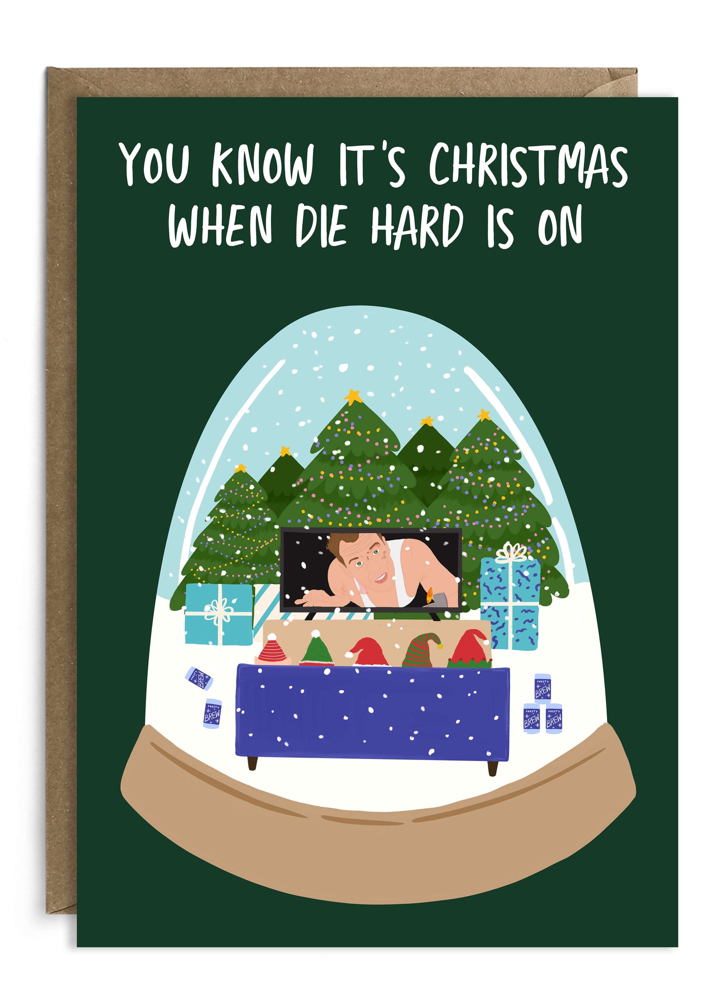 Die Hard Time Funny Christmas Card, Holiday Card
