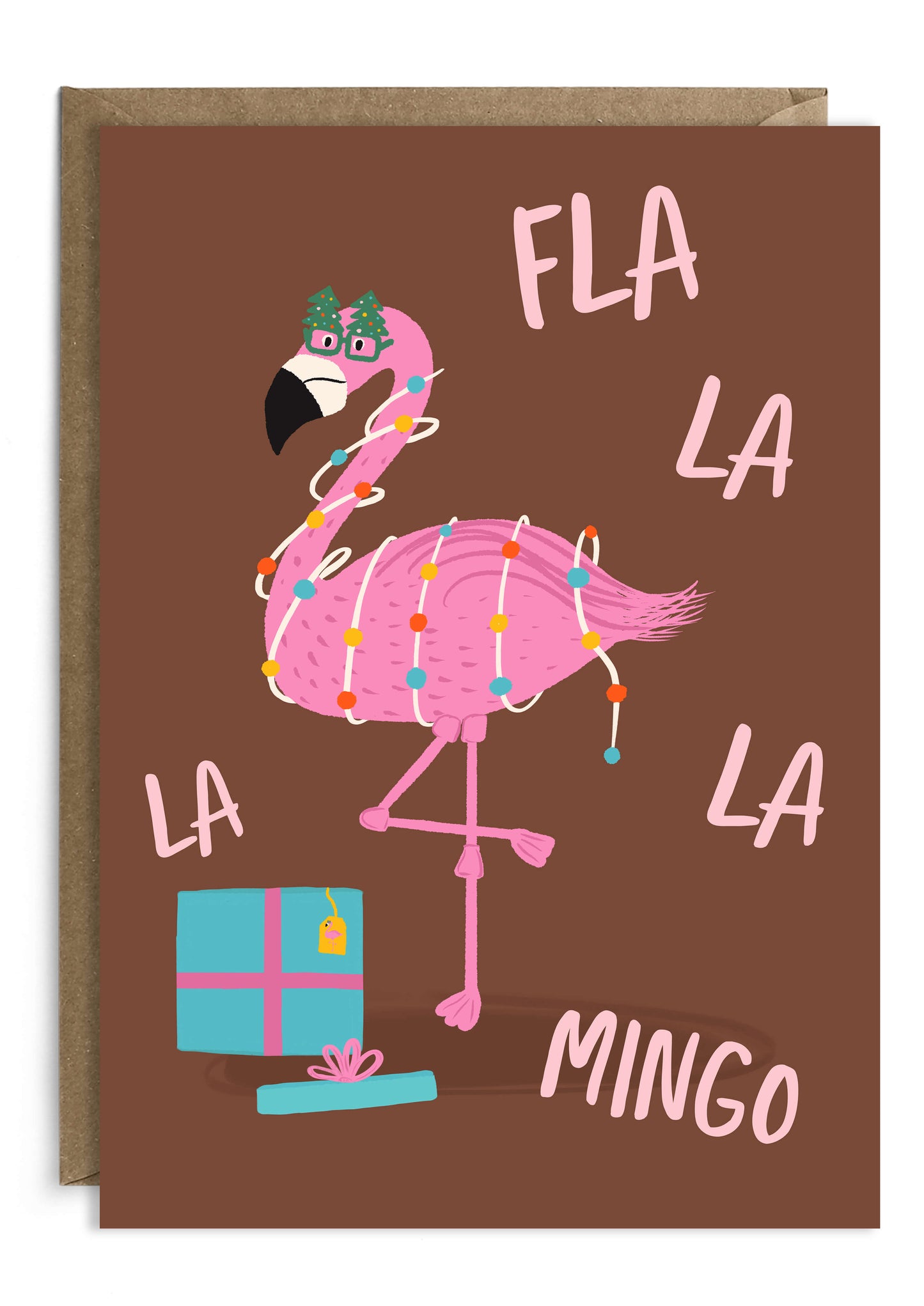 Fla-La-La-Mingo - Christmas Card