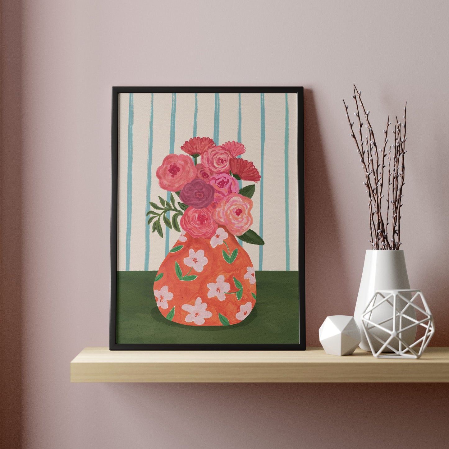Flower Vase Still Life - Art Print