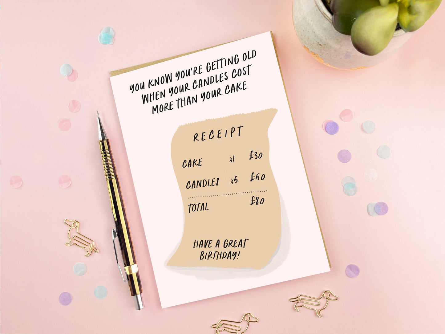 Birthday Receipt | Funny Birthday Card | Adult Birthday