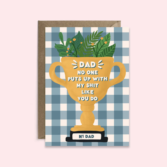 Best Dad Gold Cup | Father's Day card | Dad Birthday Card