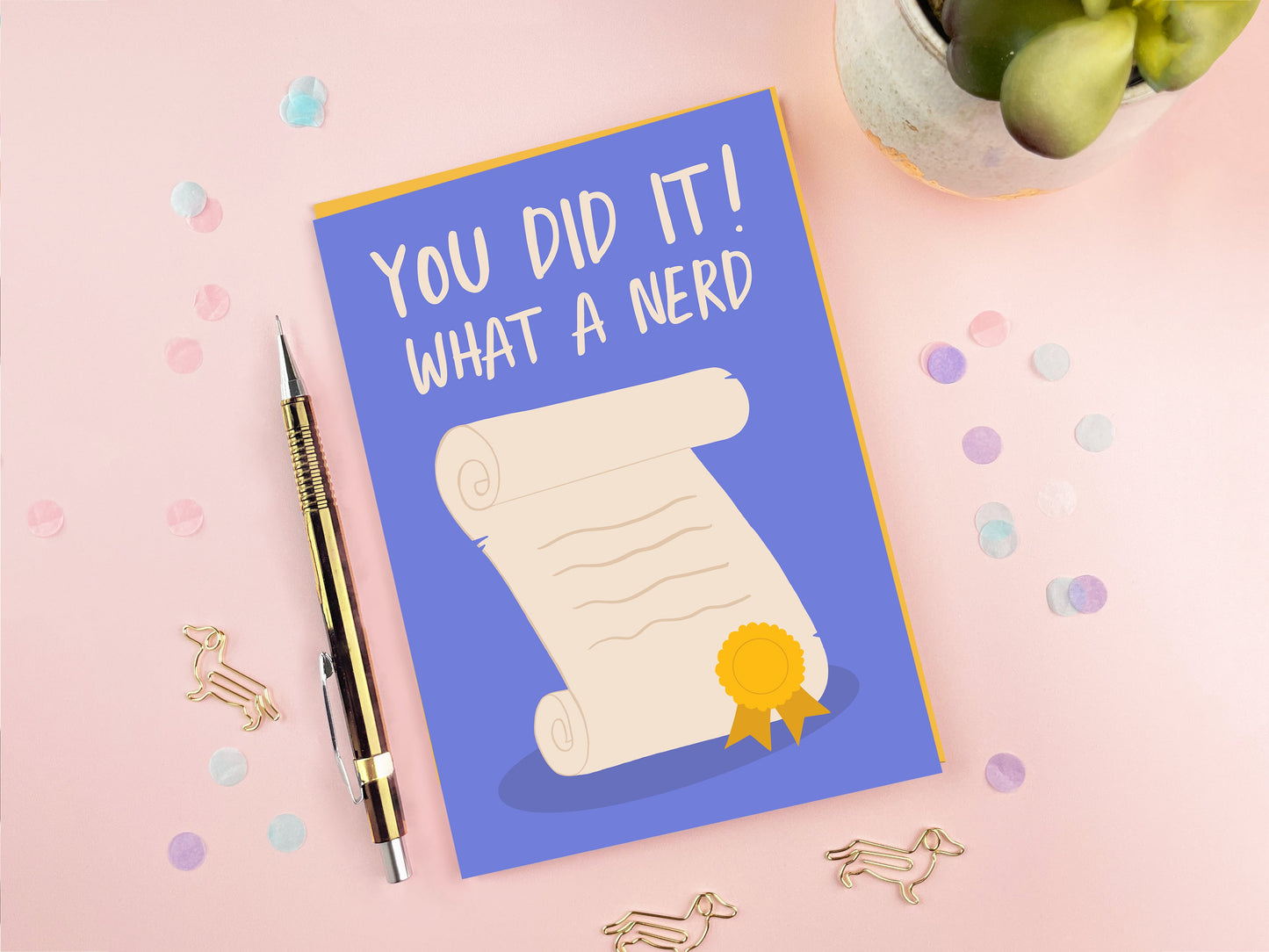 What A Nerd Card | Funny Graduation Card | End of Exams Card