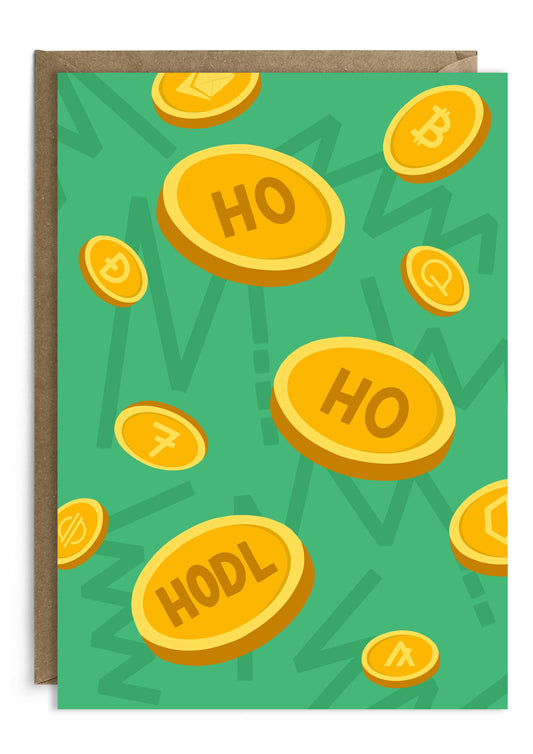 Ho Ho Hodl | Crypto Birthday Card | Crypto Christmas | Crypto Winter