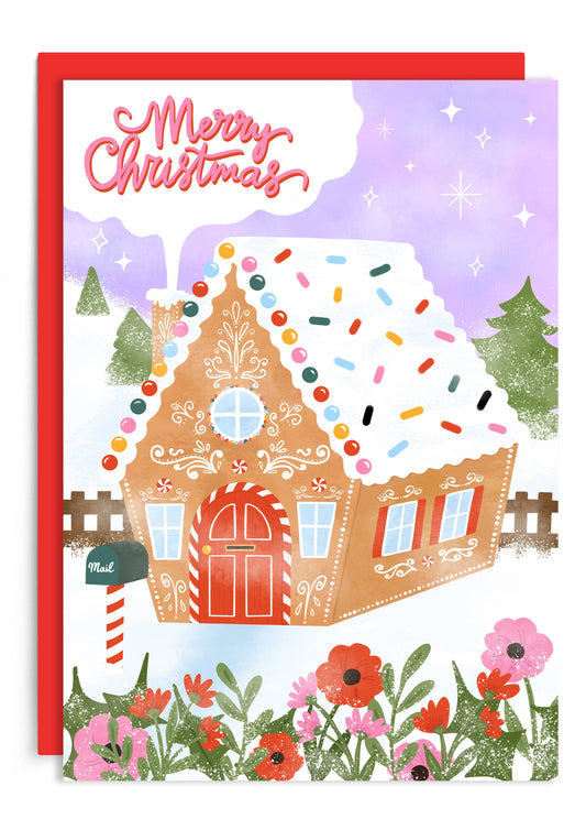 Gingerbread House | Christmas Card | Holiday Card | Seasonal