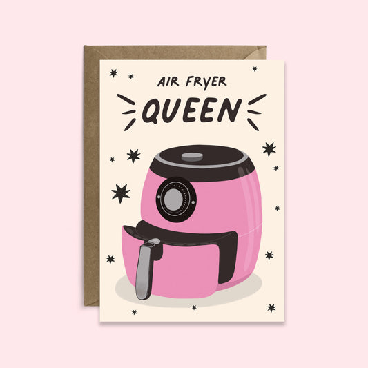 Air Fryer Queen Birthday Card