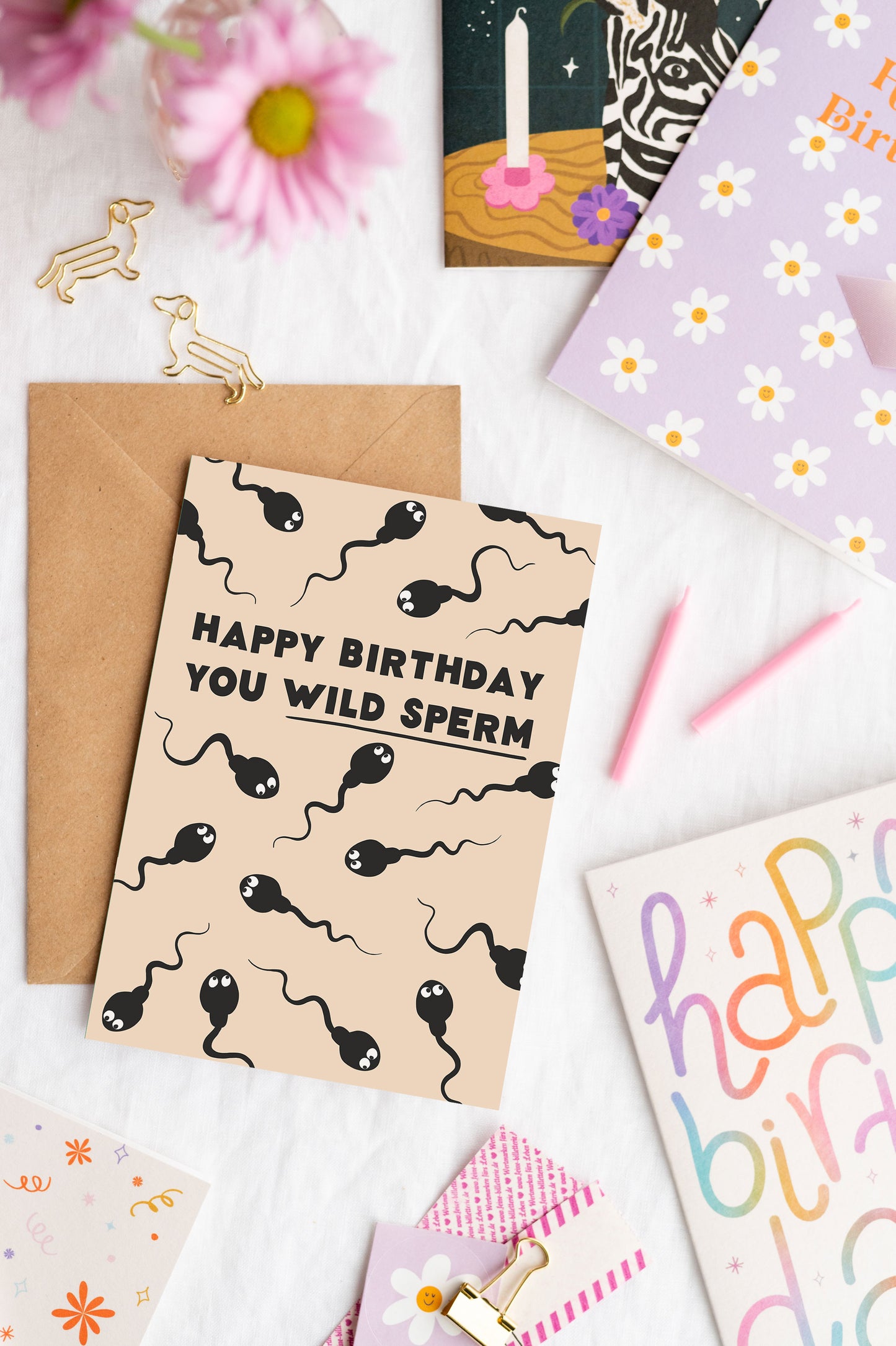 Wild Sperm Funny Birthday Cards | Funny Male Birthday Cards