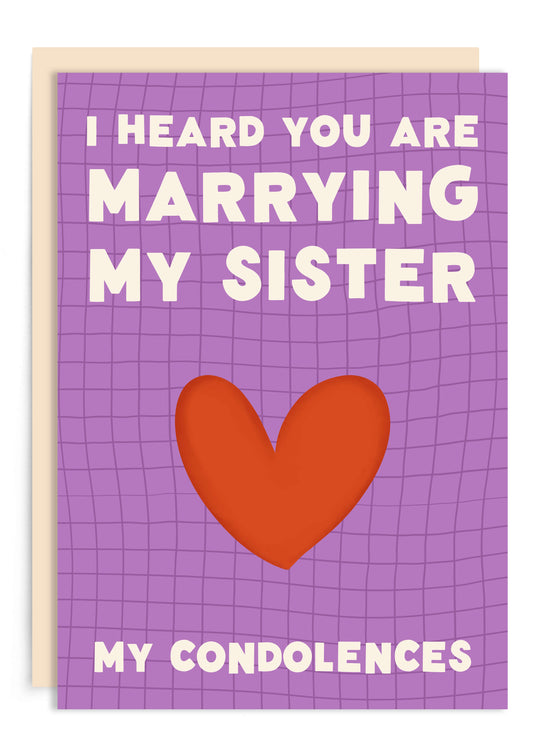 Marrying My Sister Wedding Card | Funny Engagement Cards