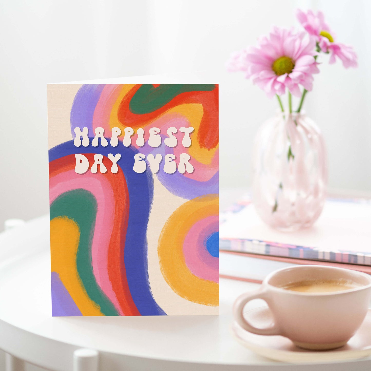 Happiest Day Ever | Colorful Retro Card | Engagement | New Baby