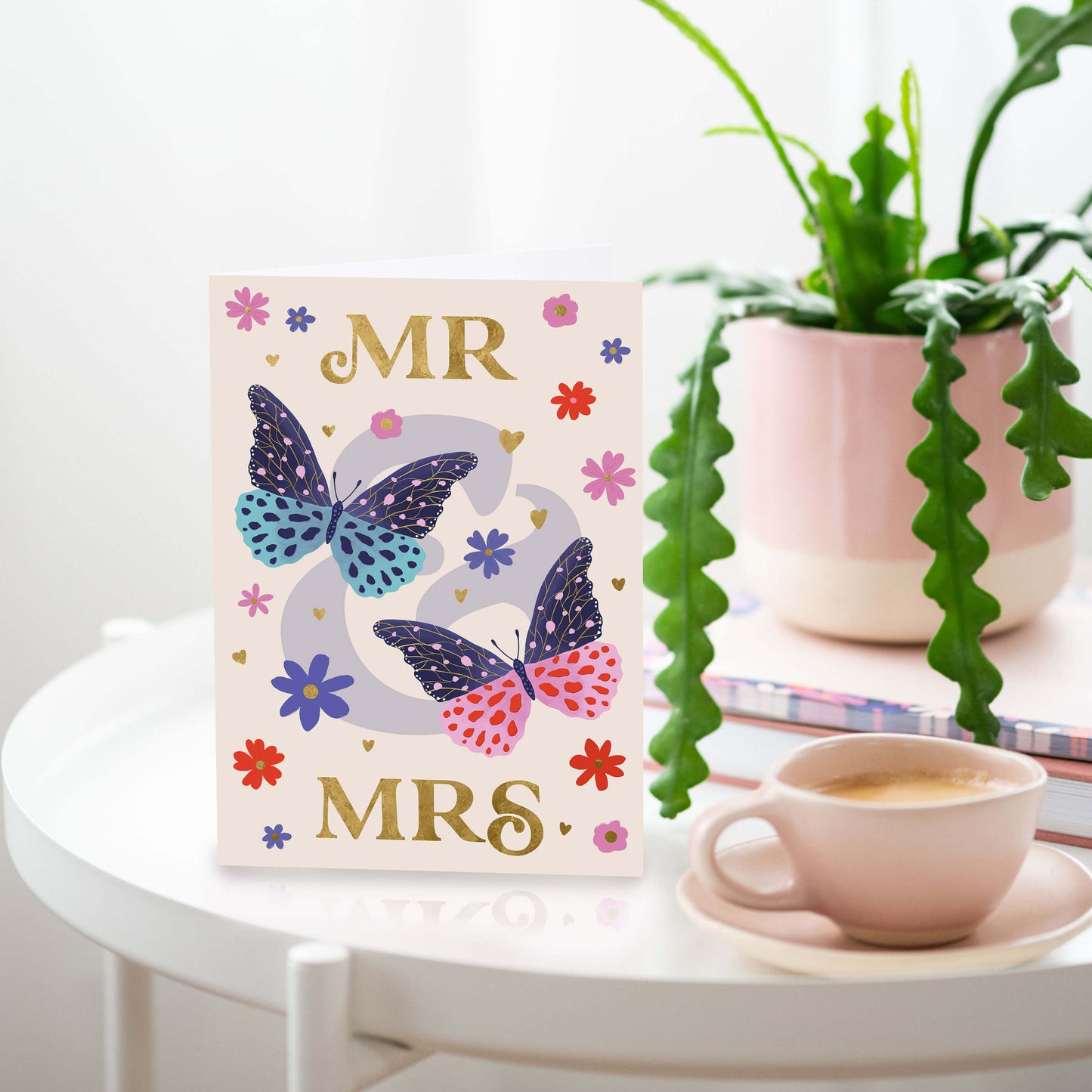 Mr & Mrs Wedding Card | Engagement Cards | Gold Foil Cards