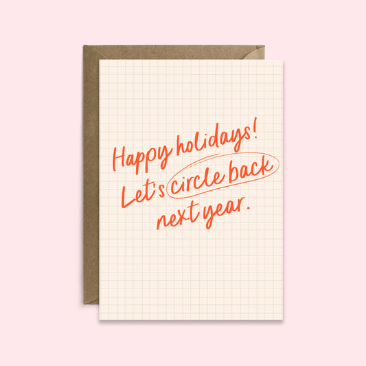 Circle Back | Funny Christmas Card for Coworkers | Holiday