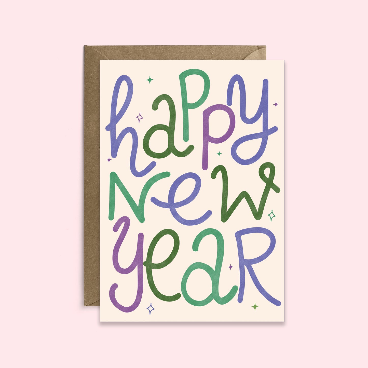 Happy New Year Card | Typography Card | NYE Card | Seasonal