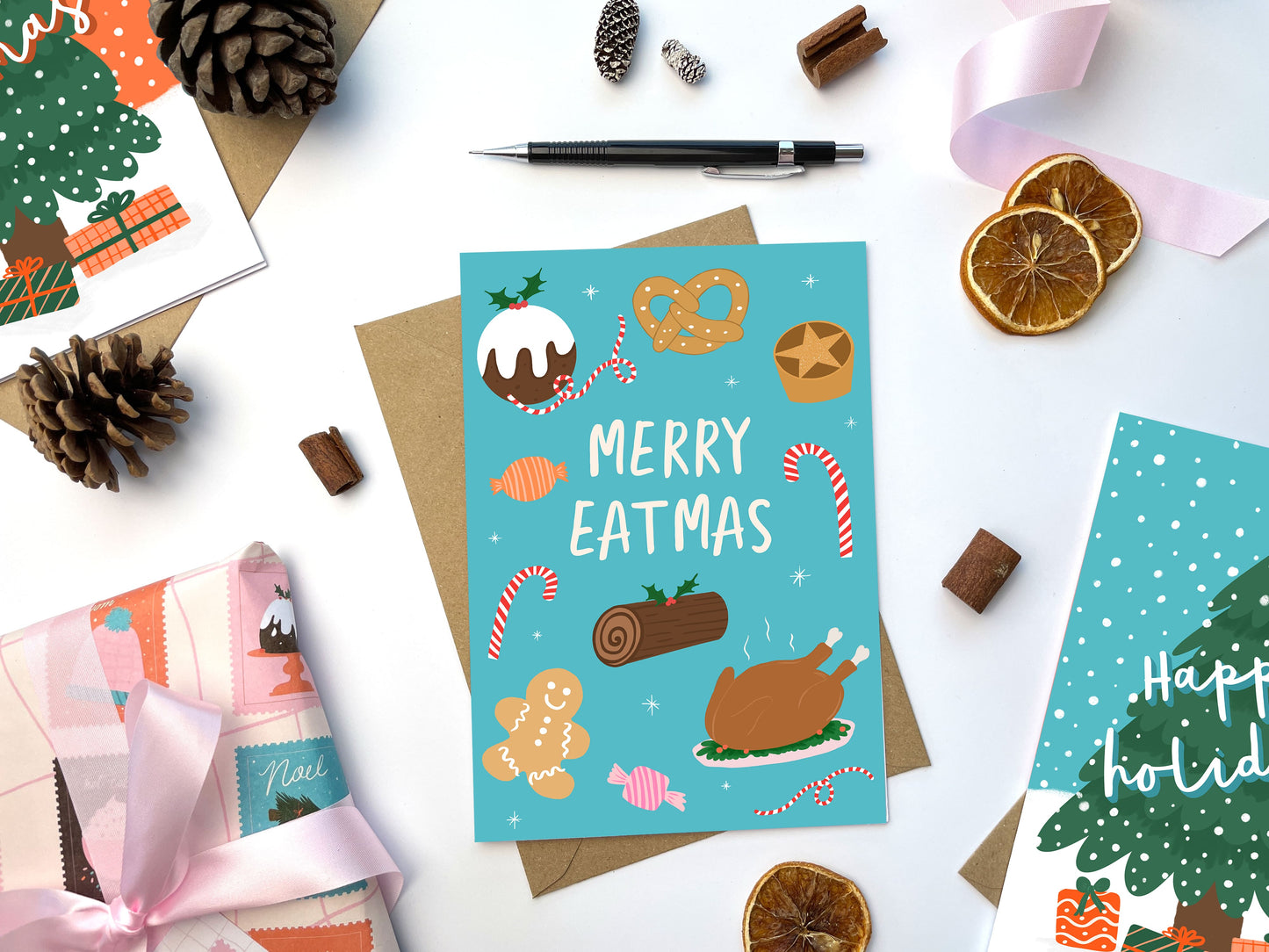 Merry Eatmas | Christmas Card | Christmas Dinner | Festive
