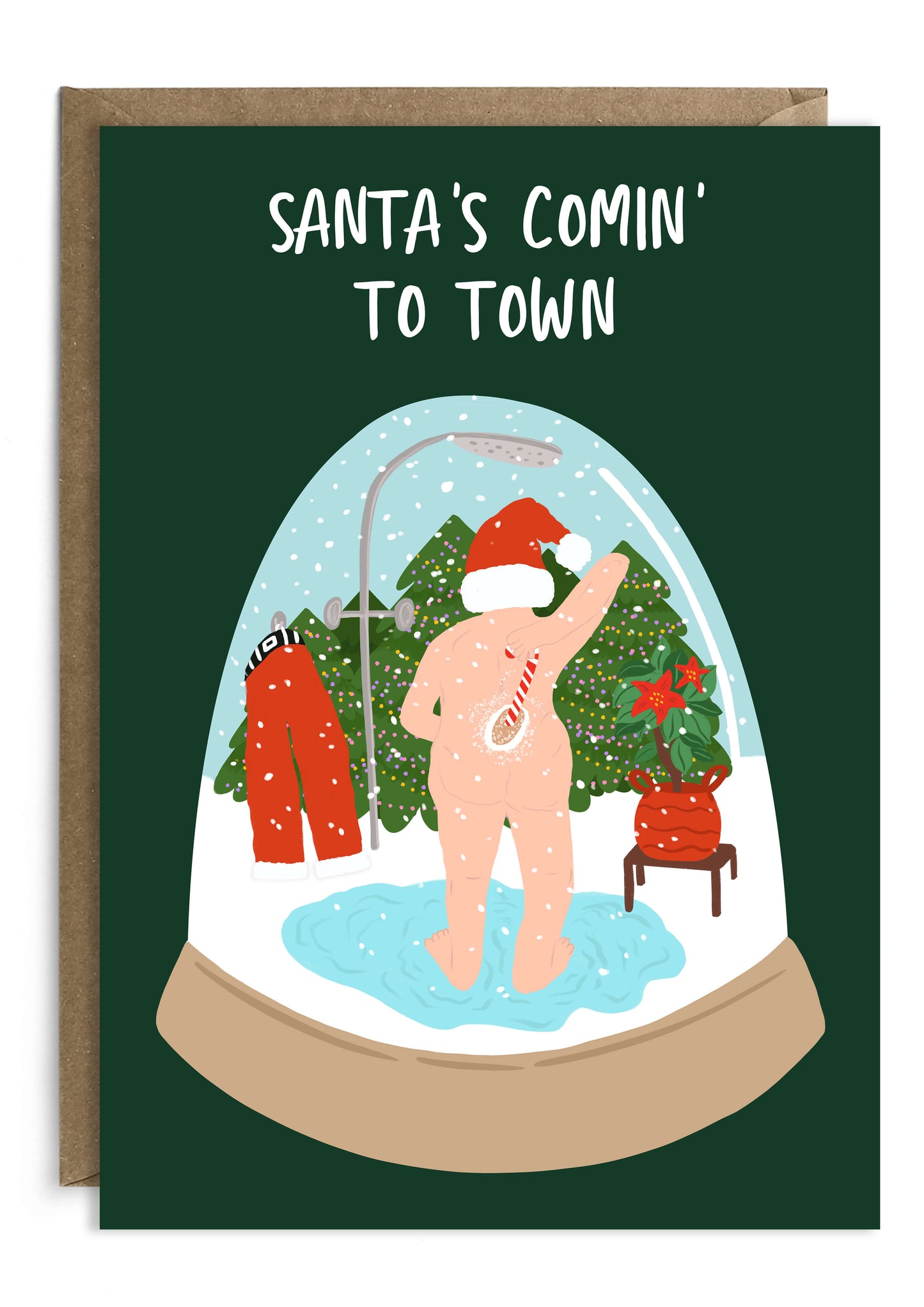 Santa's Comin' To Town | Funny Christmas Card | Holiday Card