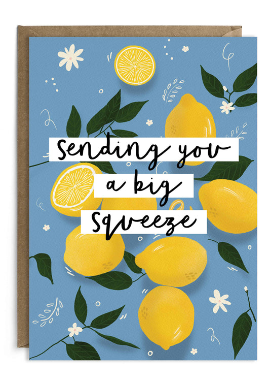 Sending You a Big Squeeze Card | Lemon Thinking of You Card