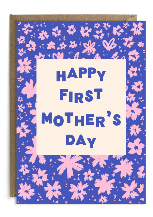 First Mother's Day Card | New Mum Card | Typography | Floral