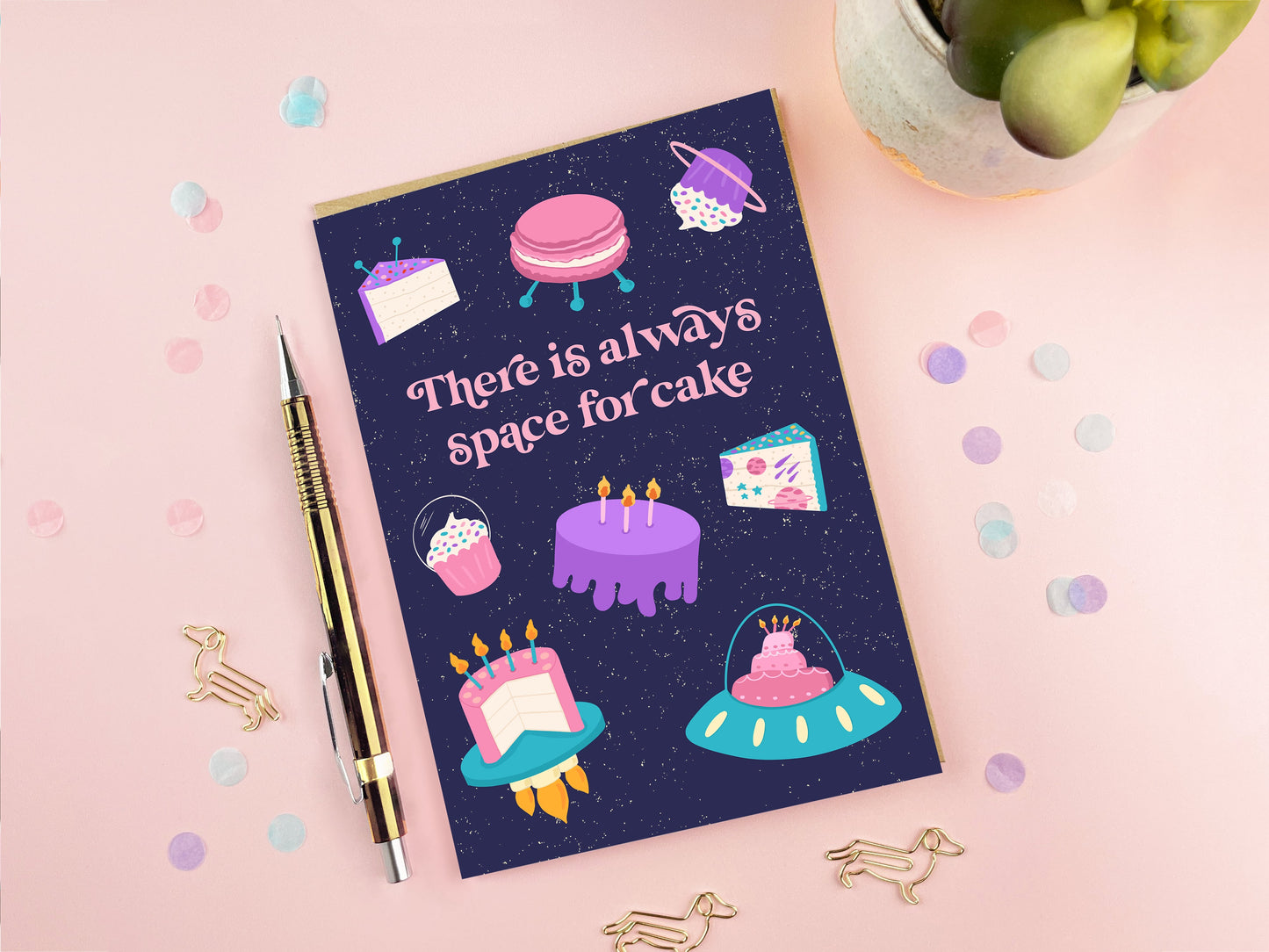 Space For Cake Birthday Card | Space Card | Kid’s Birthday