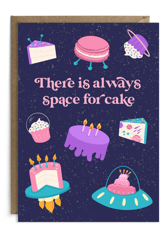 Space For Cake Birthday Card | Space Card | Kid’s Birthday