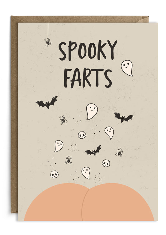 Spooky Farts | Bat Halloween Card | Funny Halloween Card