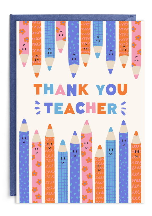 Thank You Teacher Card | Thank You Card | Back To School