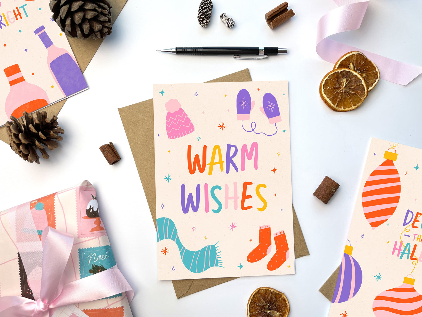 Warm Wishes Christmas Card | Winter Card | Seasonal Card