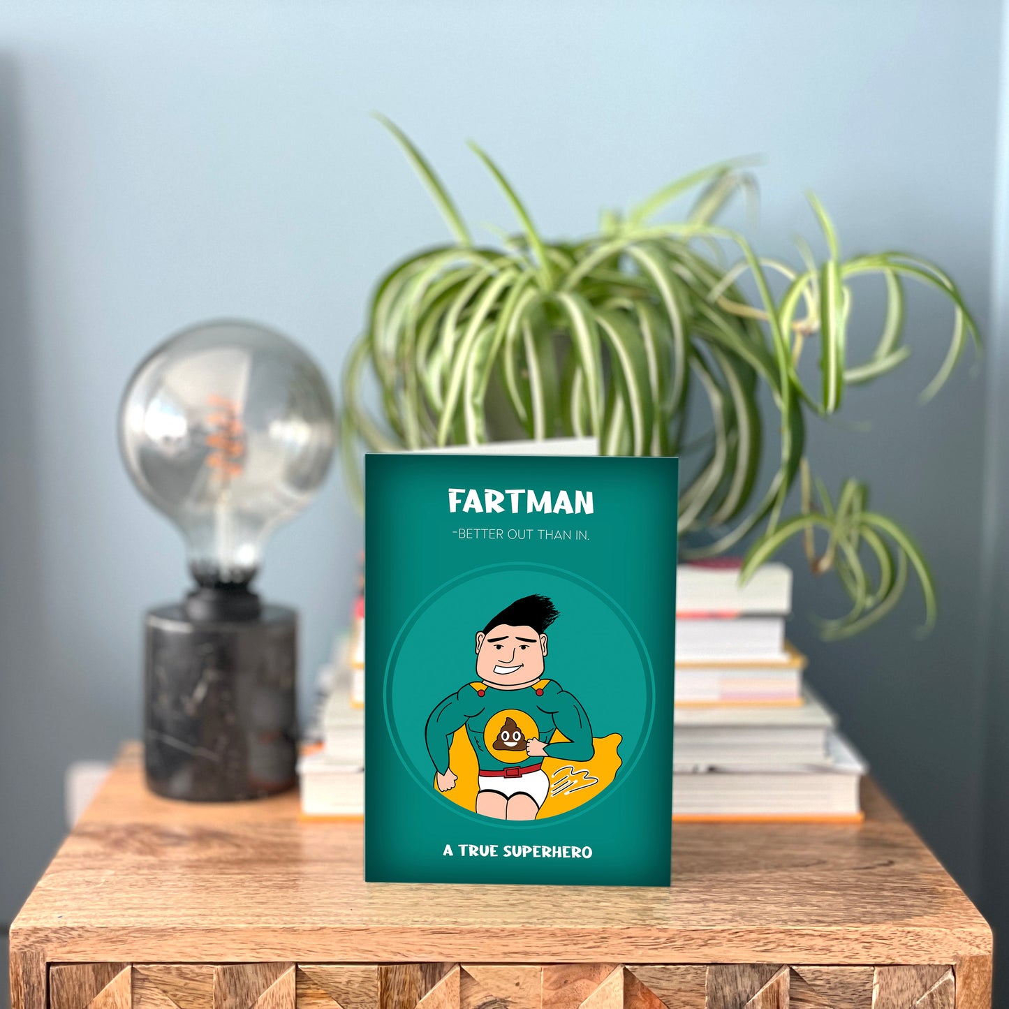Funny Father's Day Card - Fartman - For Superhero Dads Who Fart