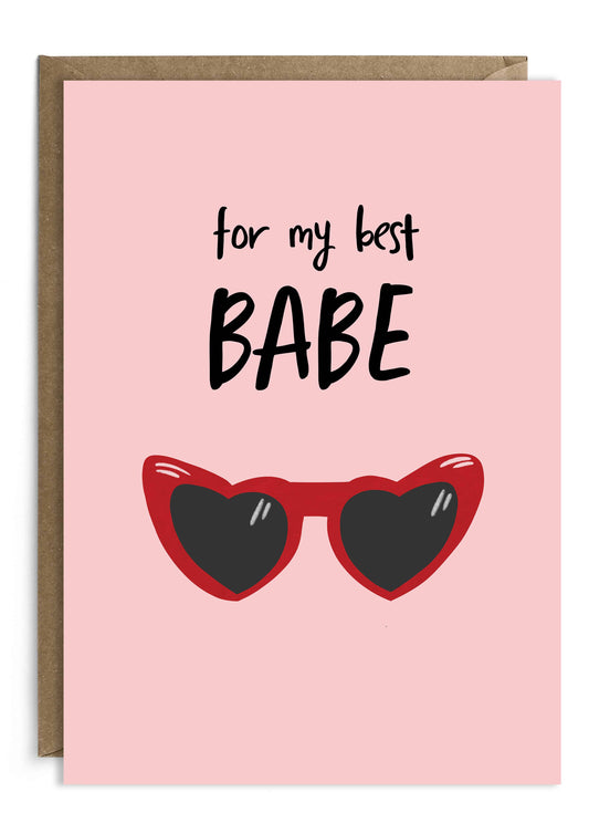 Best Babe Card | Birthday Card | Friendship Card | Love Card