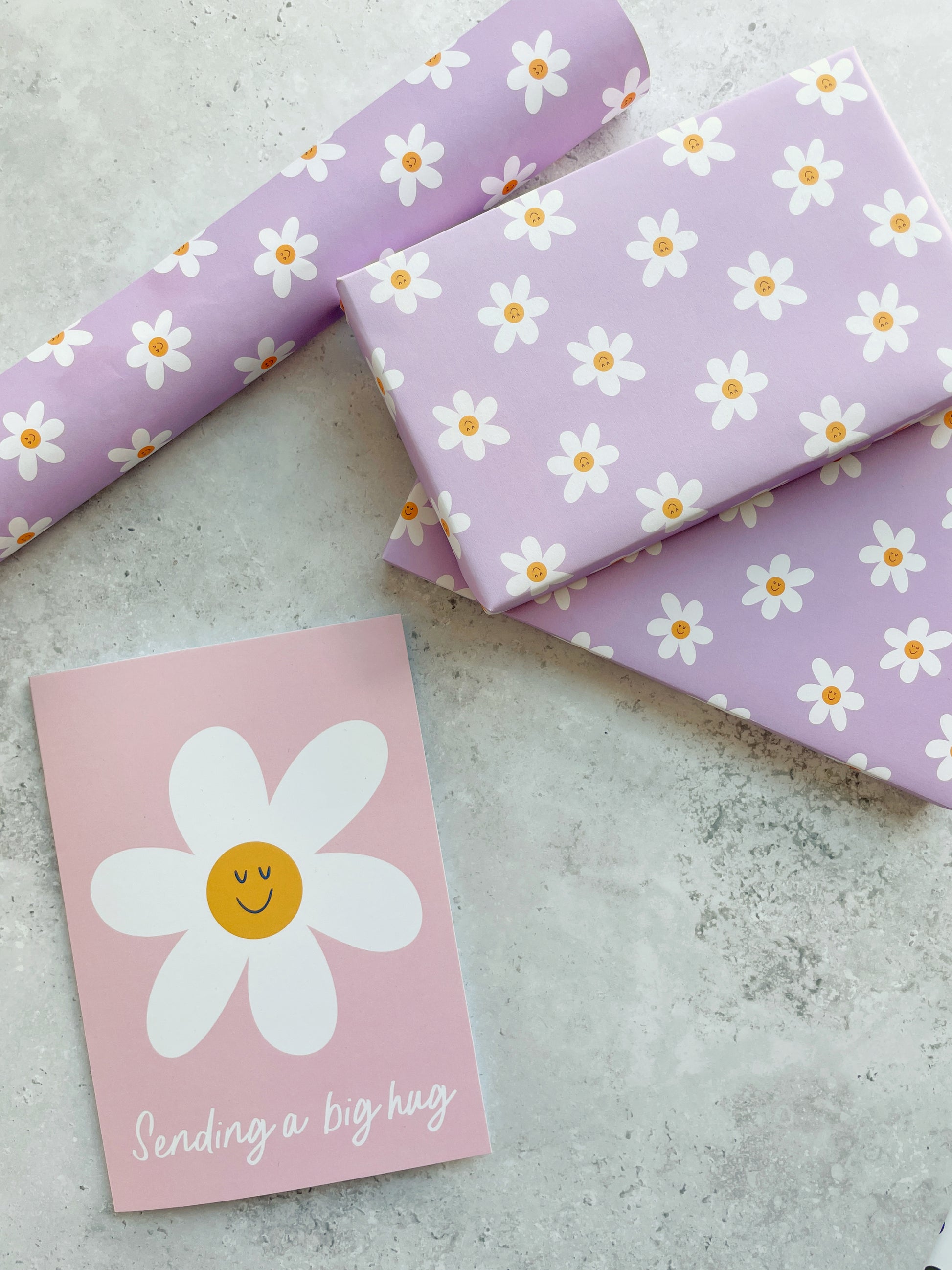 Daisy Lilac Wrapping Paper – Tikkled Pink